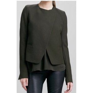 Vince Olive Green Asymmetrical Blazer